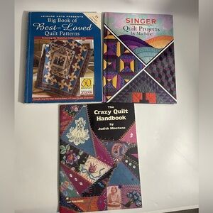 Quilting, Books Quilt pattern, Sewing lot of 3